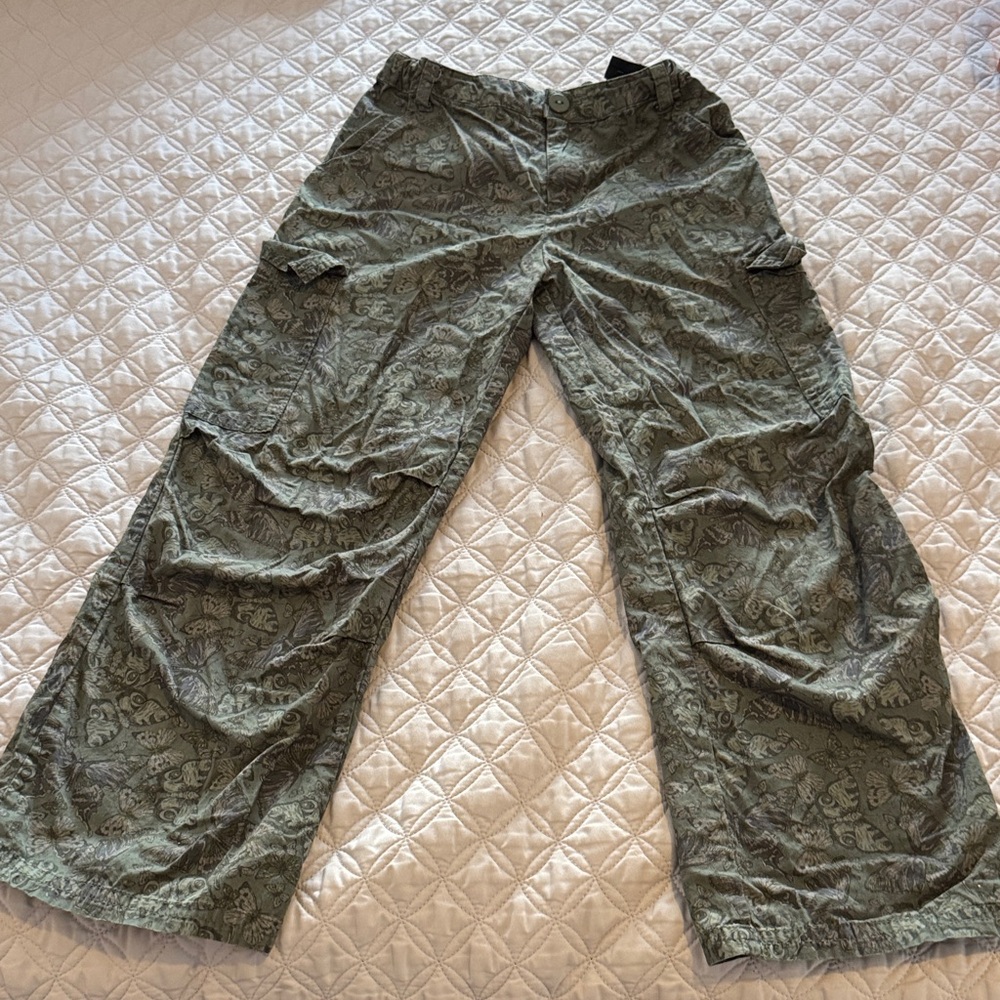 art class Olive Green Cargo Pants for Kids